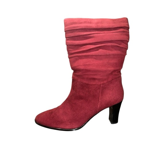 Worthington Women’s Cranberry Suede Leather Mid-Calf Boots – Size 8.5 Bohemian - Picture 2 of 12
